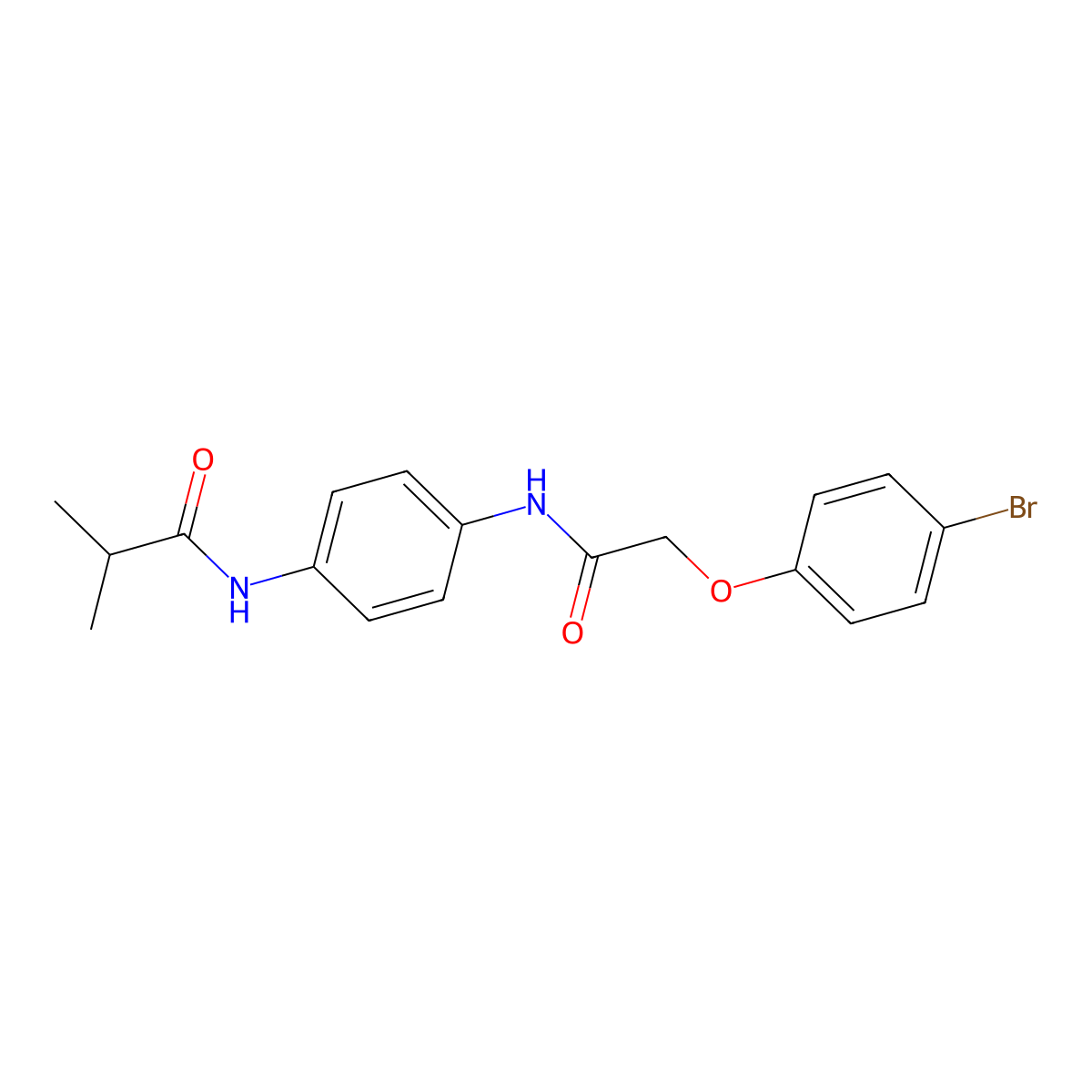 N-(4-{[(4-bromophenoxy)acetyl]amino}phenyl)-2-methylpropanamide molecular structure, CAS 666211-40-1