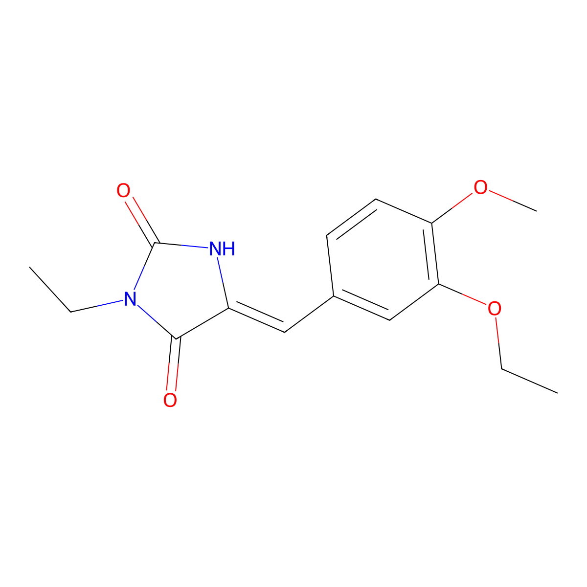 5-(3-Ethoxy-4-methoxybenzylidene)-3-ethylimidazolidine-2,4-dione molecular structure, CAS 666212-28-8