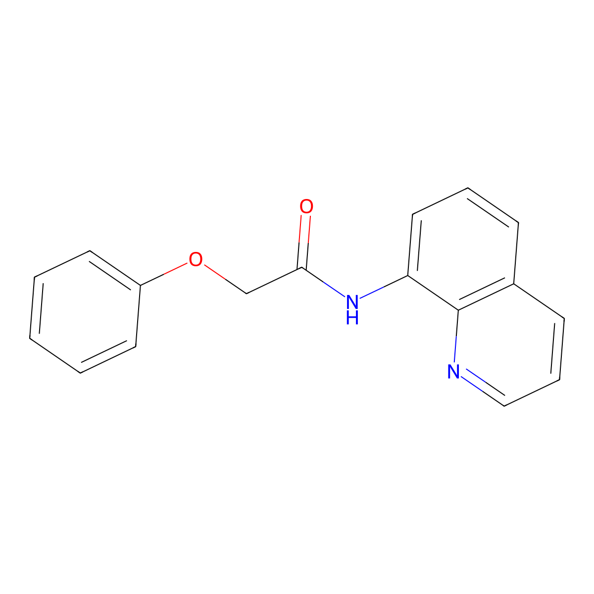 2-phenoxy-N-(8-quinolinyl)acetamide molecular structure, CAS 666212-39-1