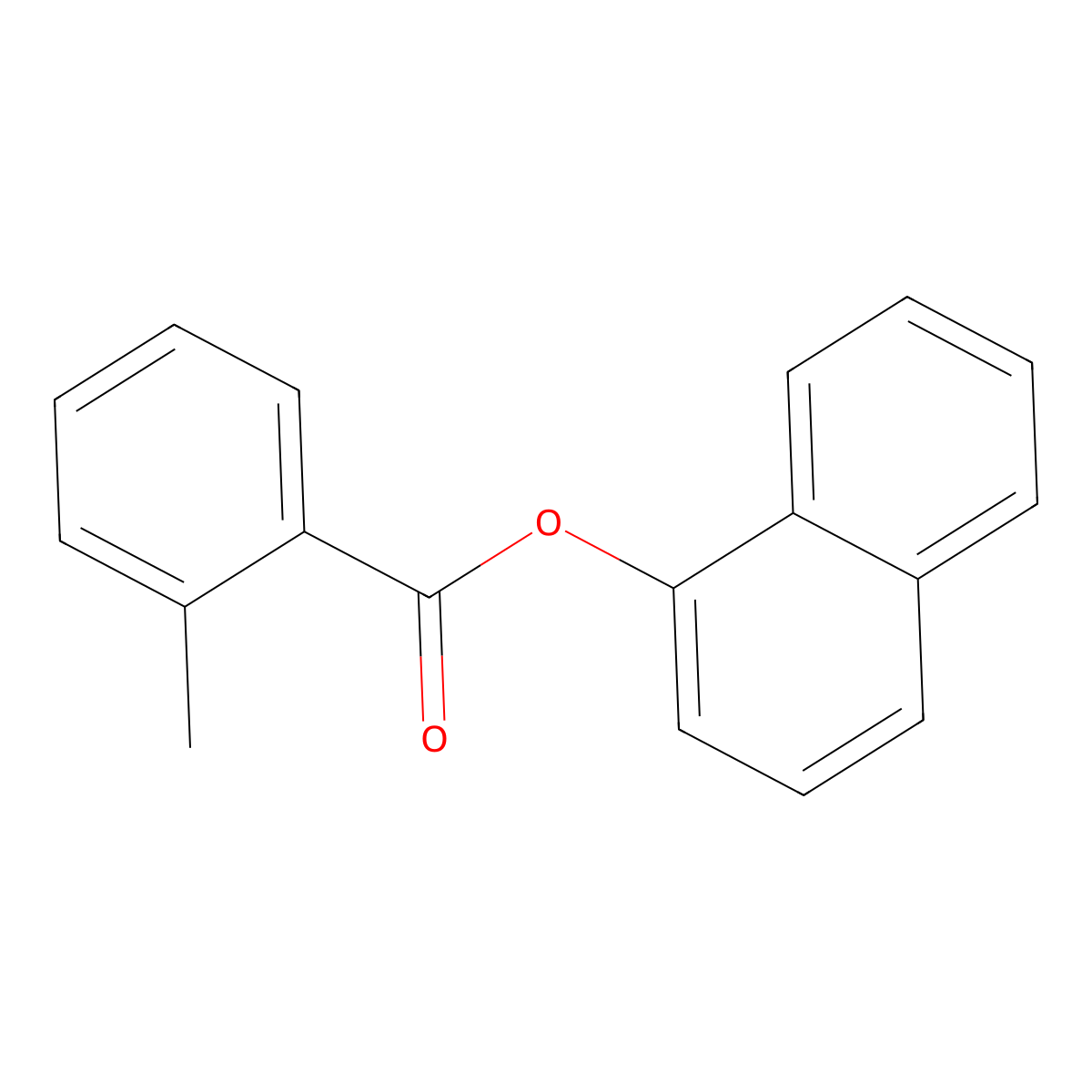 1-Naphthyl 2-methylbenzoate molecular structure, CAS 666212-47-1