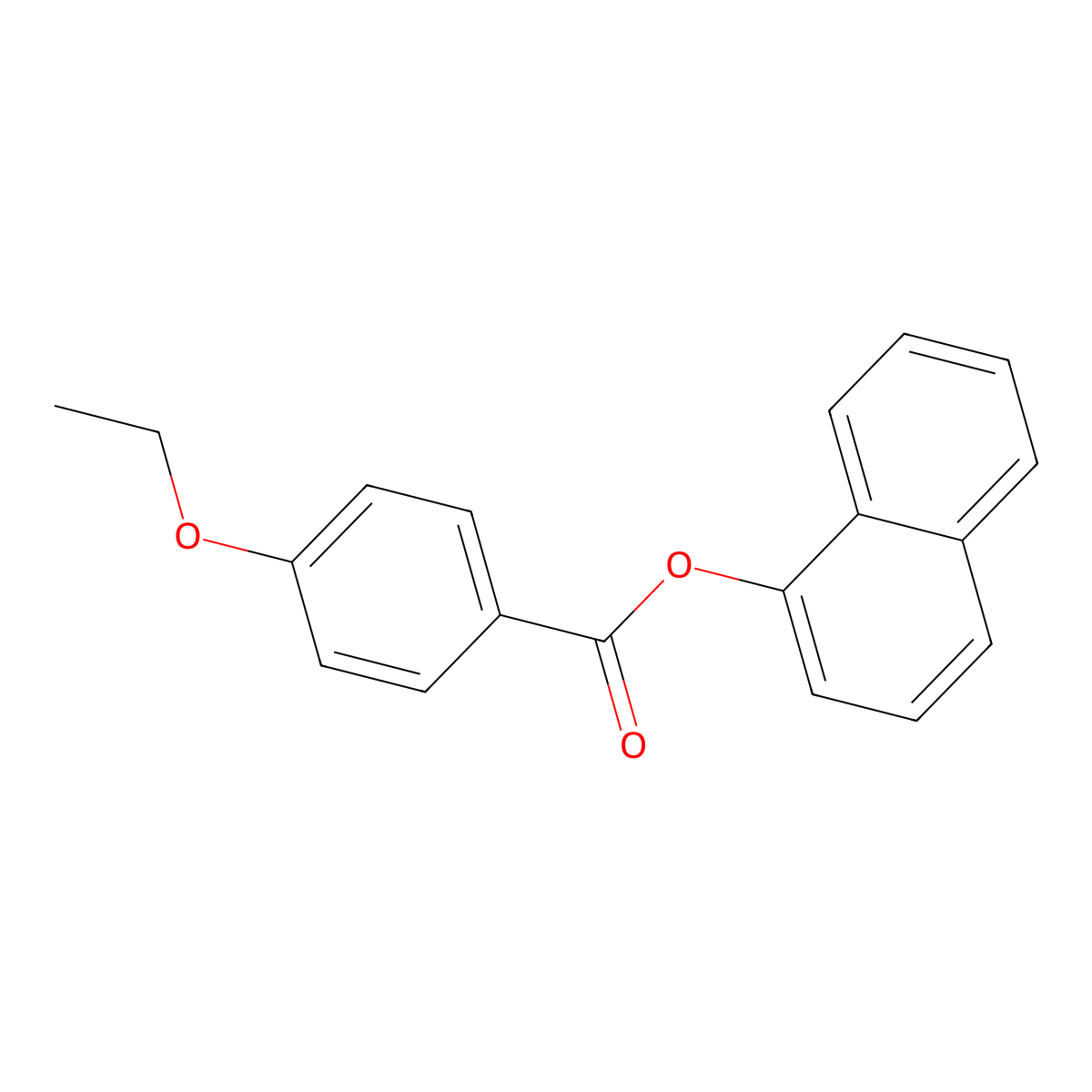 1-Naphthyl 4-ethoxybenzoate molecular structure, CAS 666212-48-2