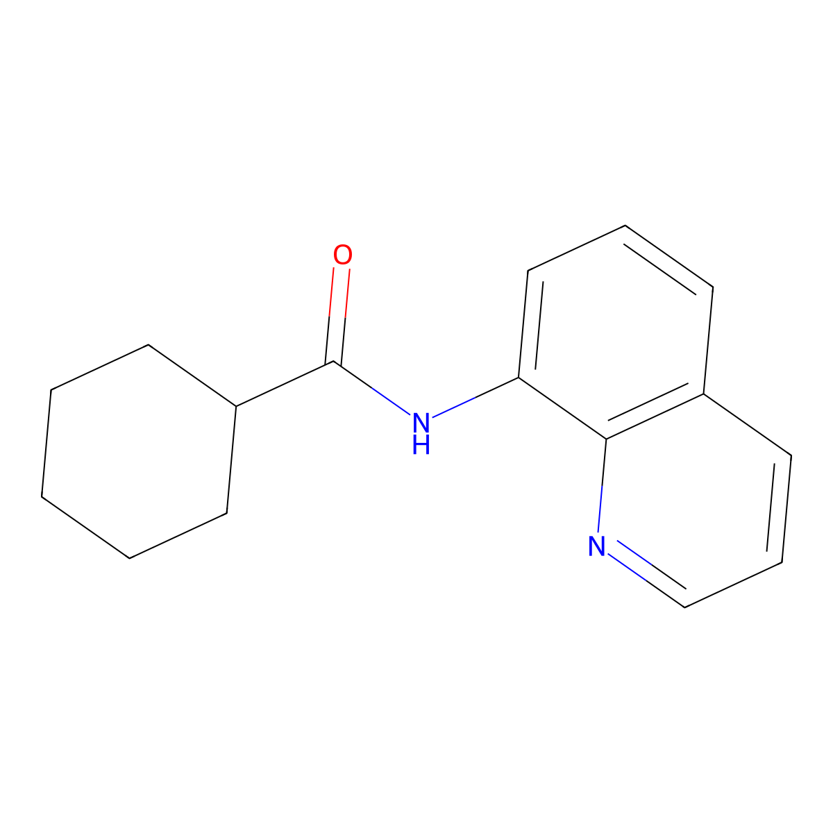 N-(quinolin-8-yl)cyclohexanecarboxamide molecular structure, CAS 666212-75-5