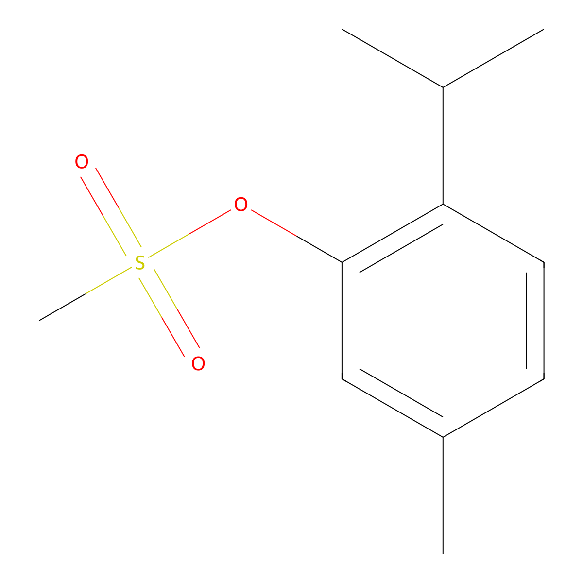 2-Isopropyl-5-methylphenyl methanesulfonate molecular structure, CAS 666213-25-8