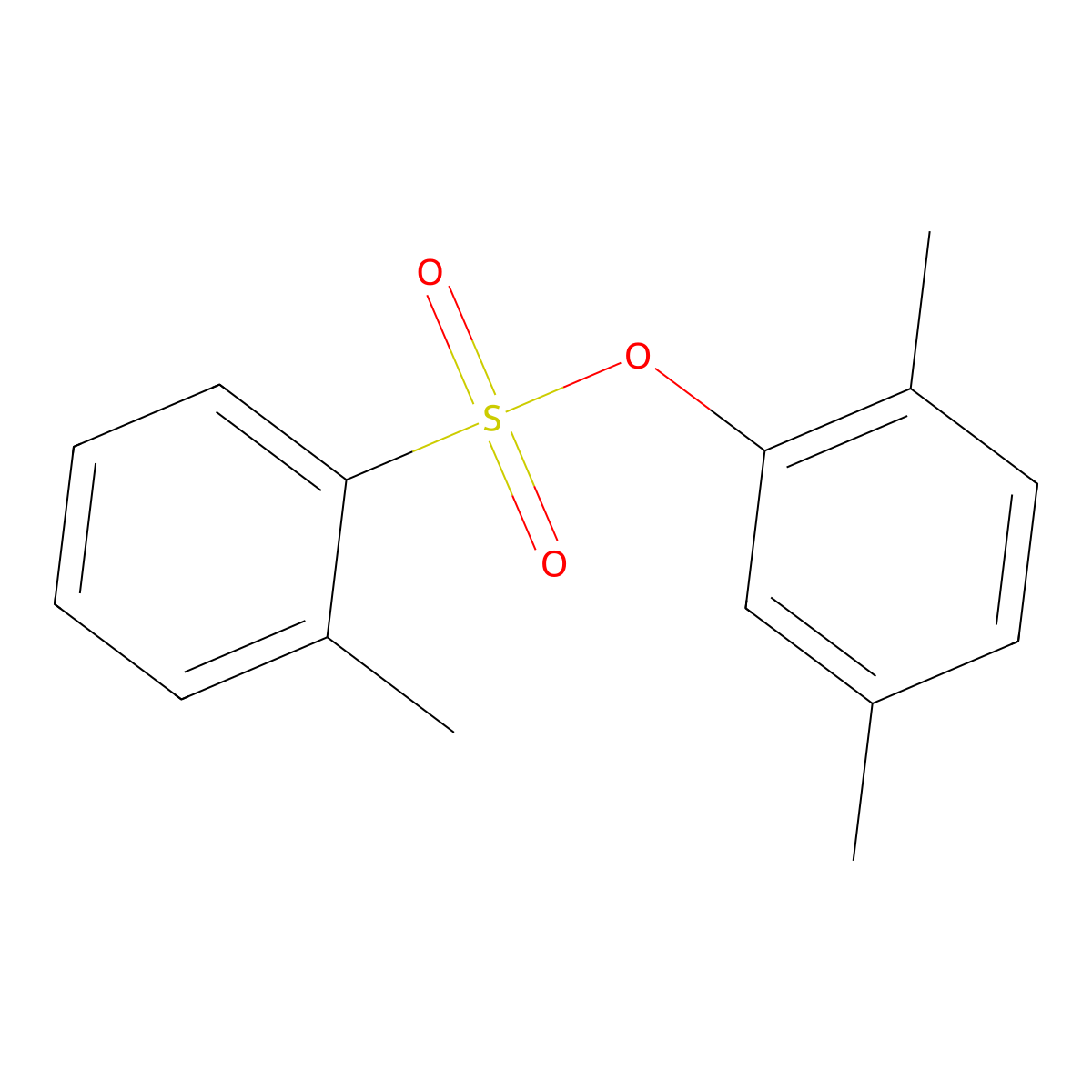 2,5-Dimethylphenyl 2-methylbenzenesulfonate molecular structure, CAS 666213-28-1