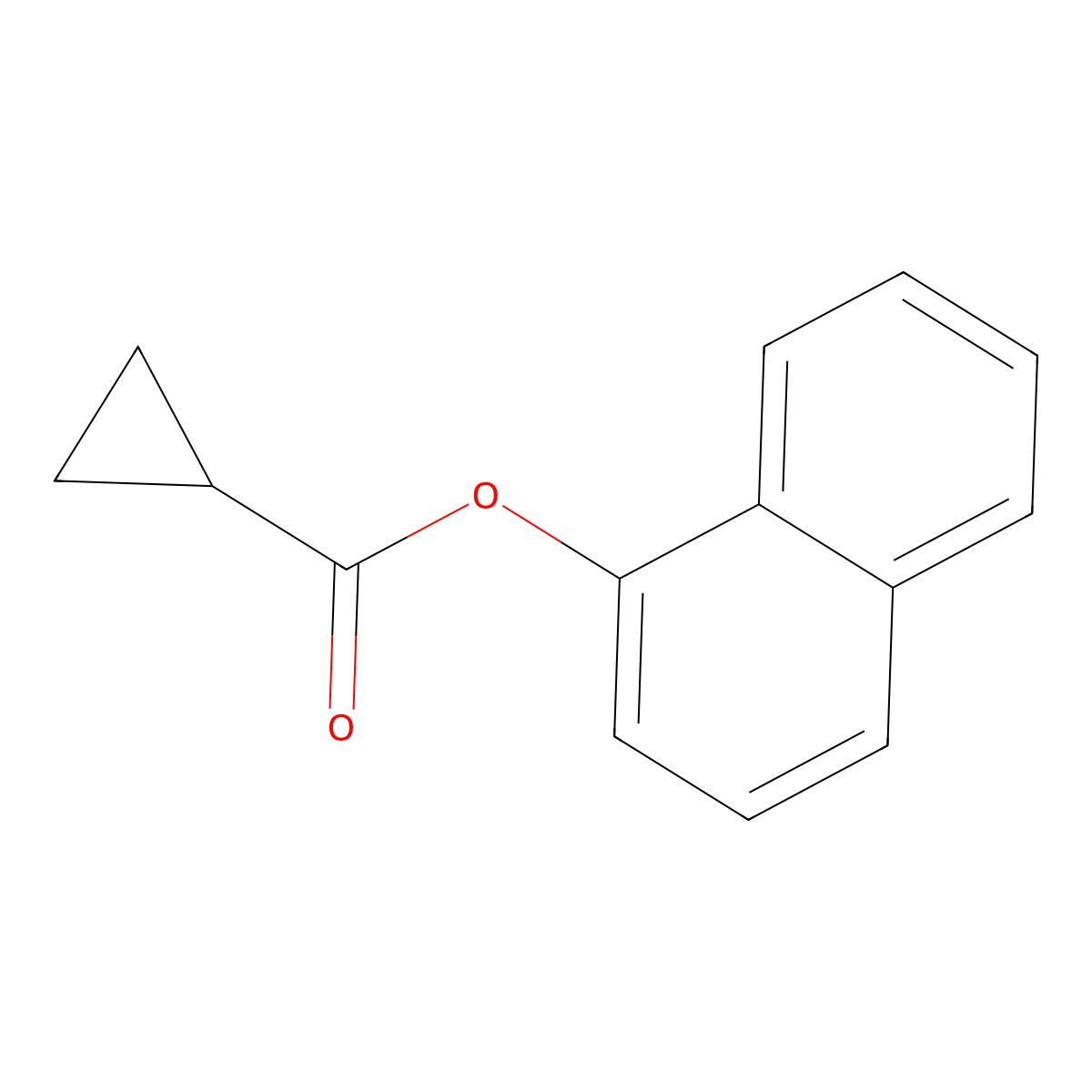 1-Naphthyl cyclopropanecarboxylate molecular structure, CAS 666213-29-2