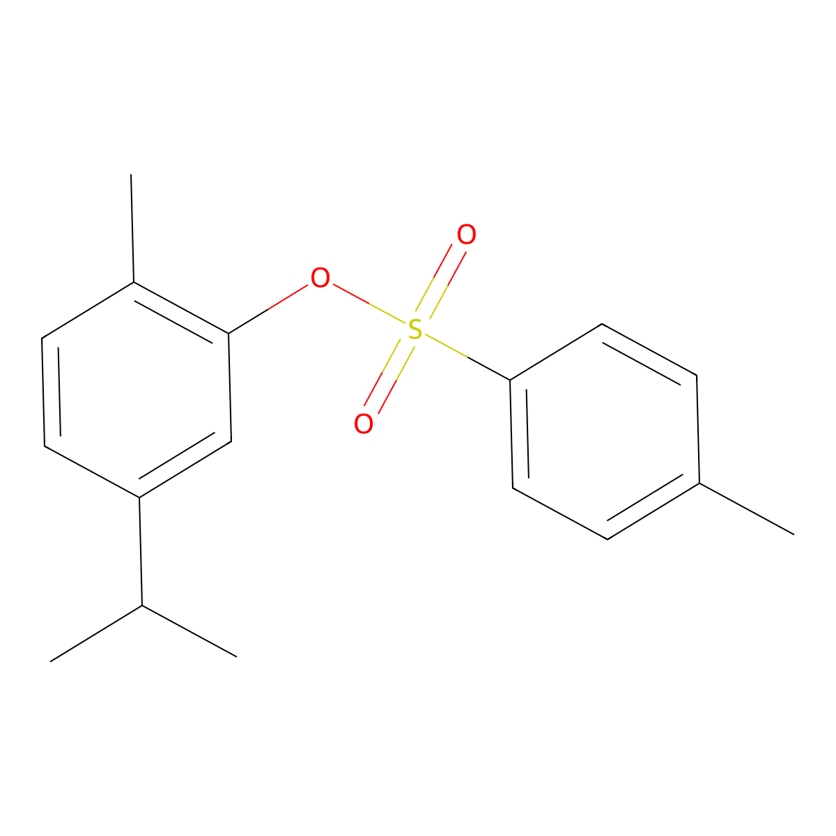 5-Isopropyl-2-methylphenyl 4-methylbenzenesulfonate molecular structure, CAS 666213-84-9
