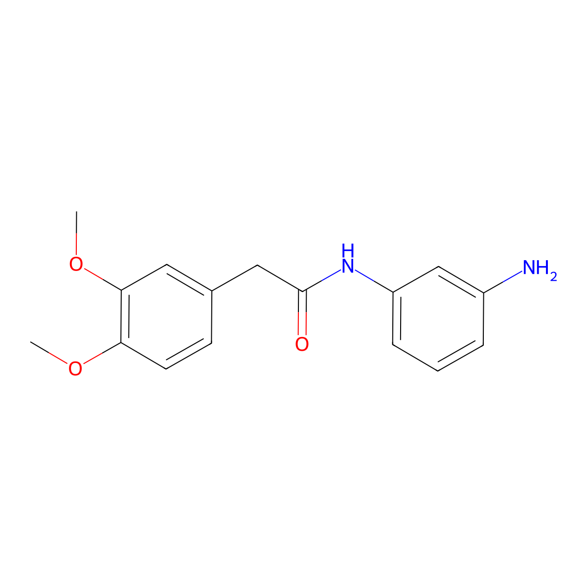 N-(3-aminophenyl)-2-(3,4-dimethoxyphenyl)acetamide molecular structure, CAS 666213-89-4