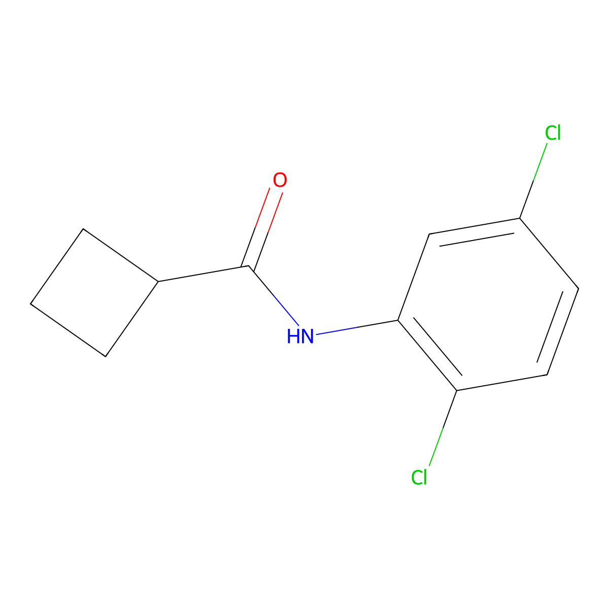 N-(2,5-dichlorophenyl)cyclobutanecarboxamide molecular structure, CAS 666214-23-9