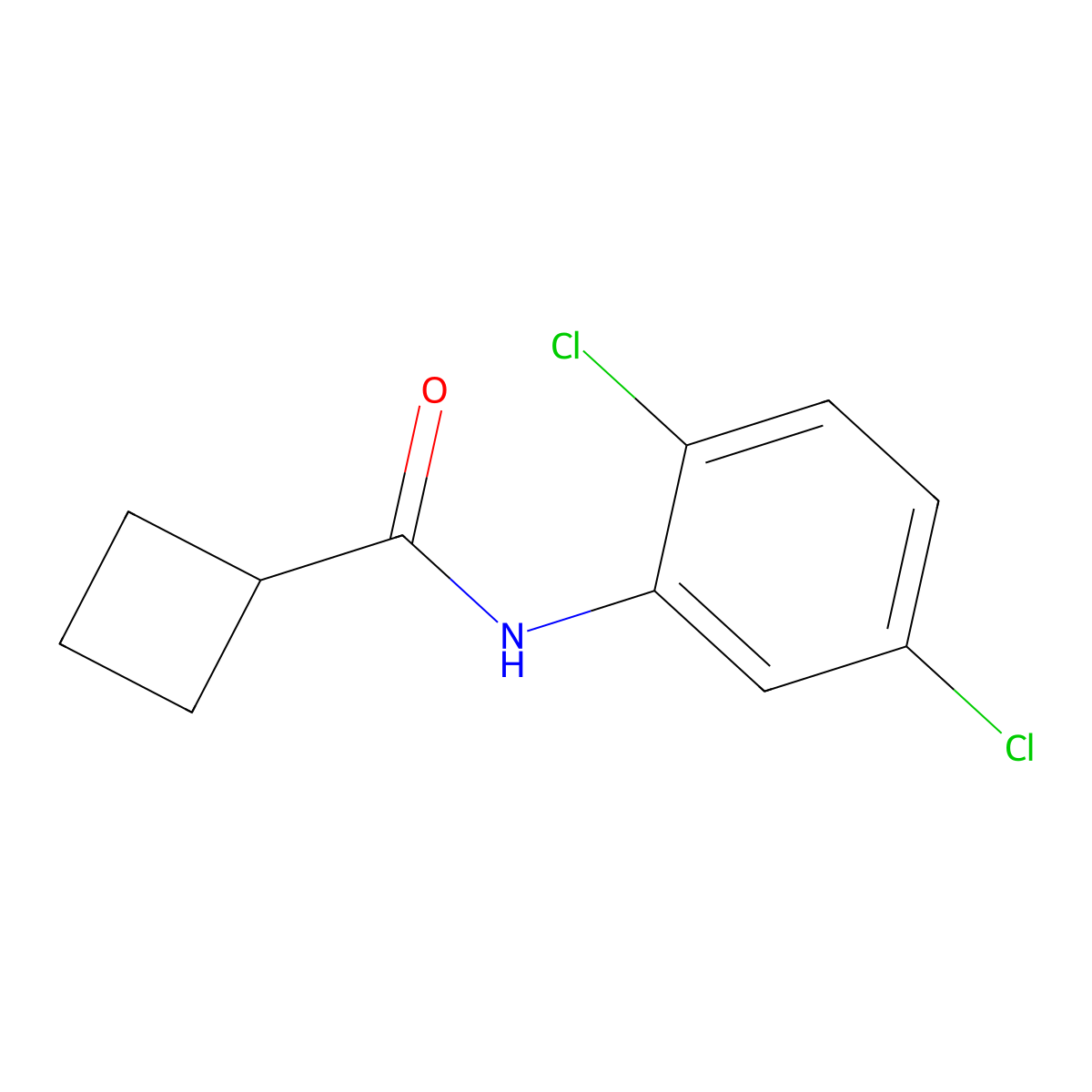 N-(2,5-dichlorophenyl)cyclobutanecarboxamide molecular structure, CAS 666214-23-9