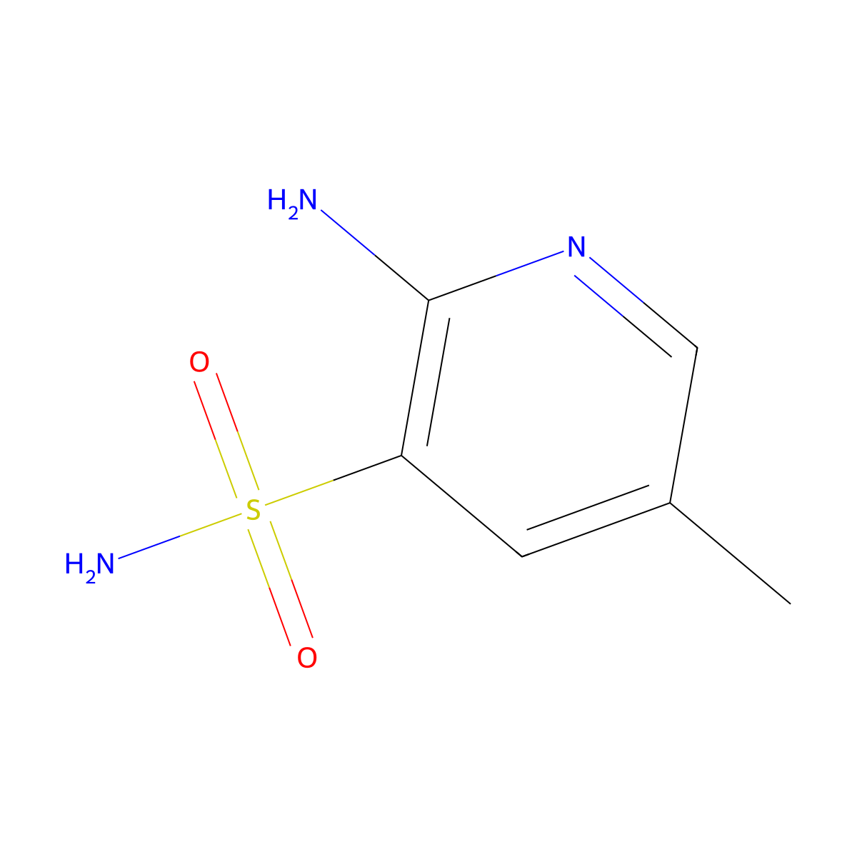 2-Amino-5-methylpyridine-3-sulfonamide molecular structure, CAS 66623-22-1