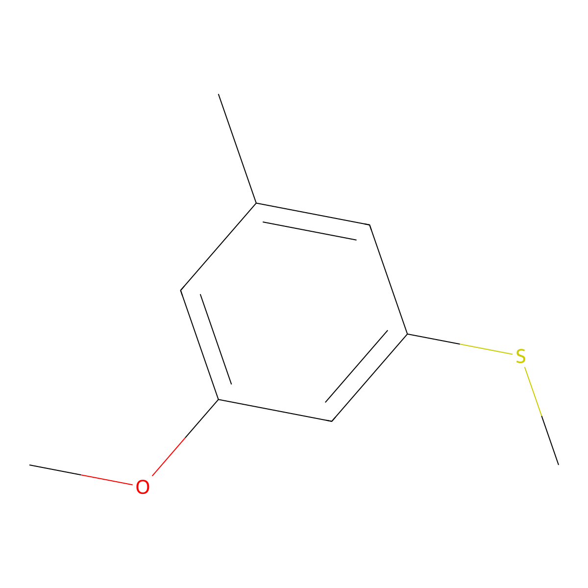 (3-Methoxy-5-methylphenyl)(methyl)sulfane molecular structure, CAS 66623-68-5