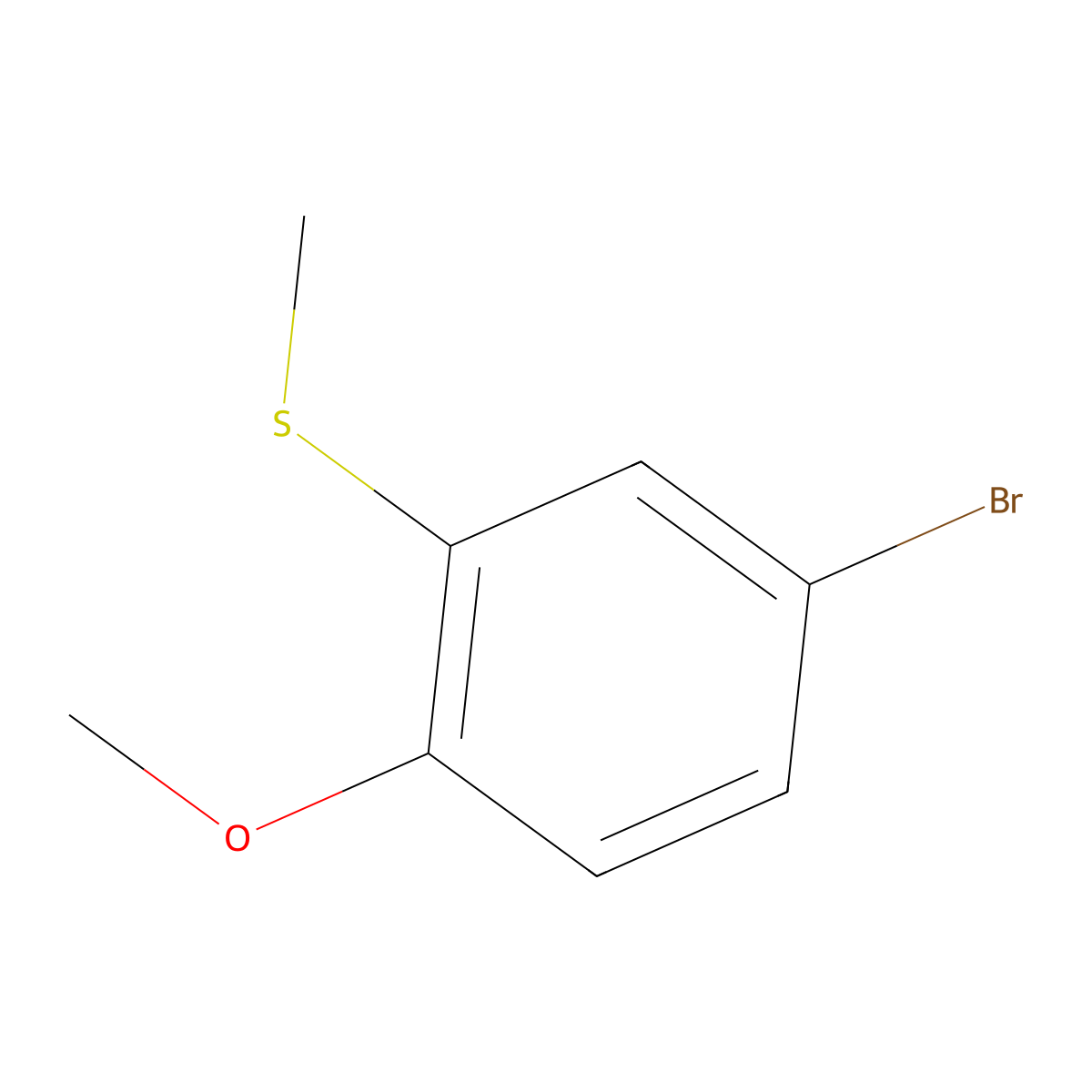 5-Bromo-2-methoxythioanisole molecular structure, CAS 66623-79-8