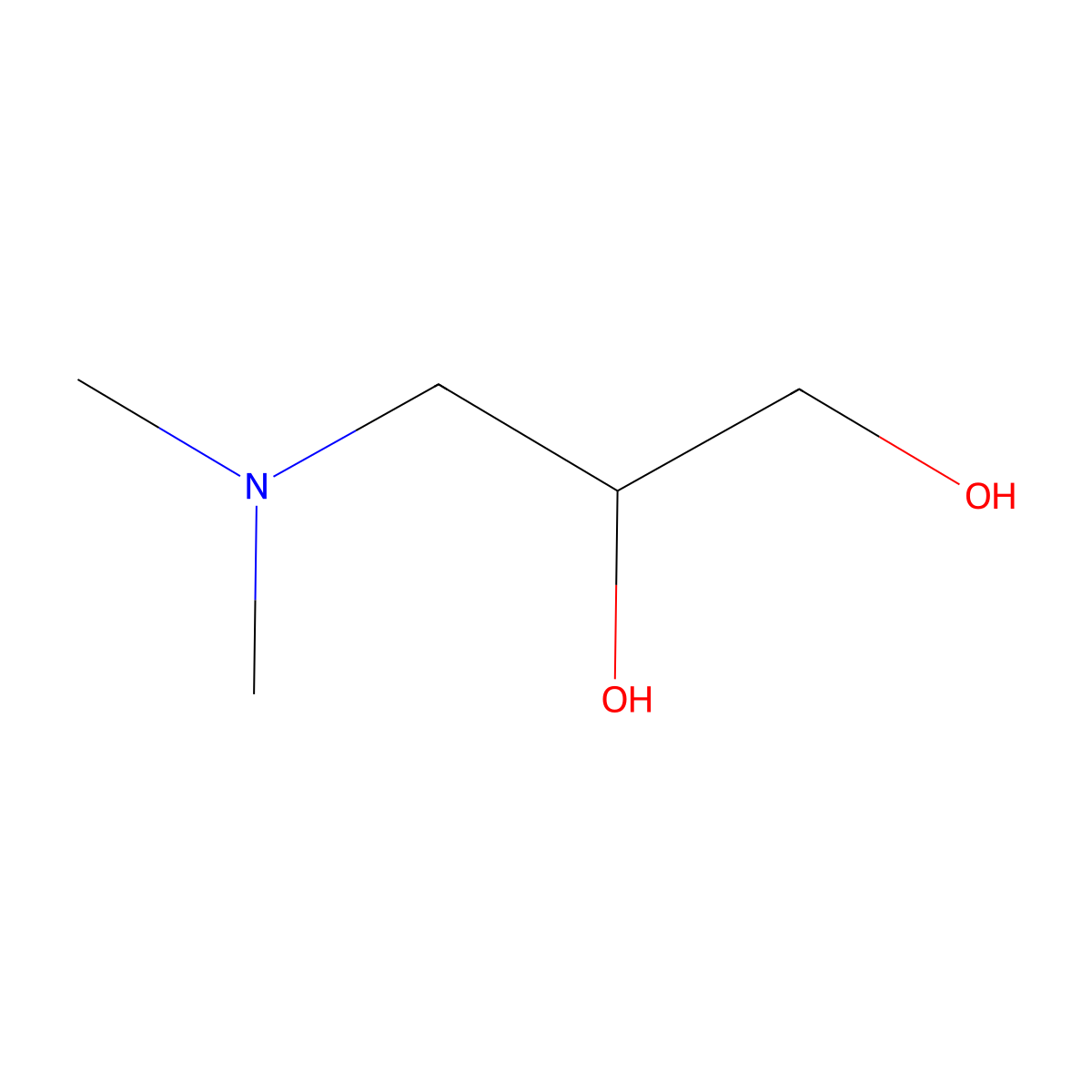 3-(Dimethylamino)-1,2-propanediol, (R)- molecular structure, CAS 666234-81-7