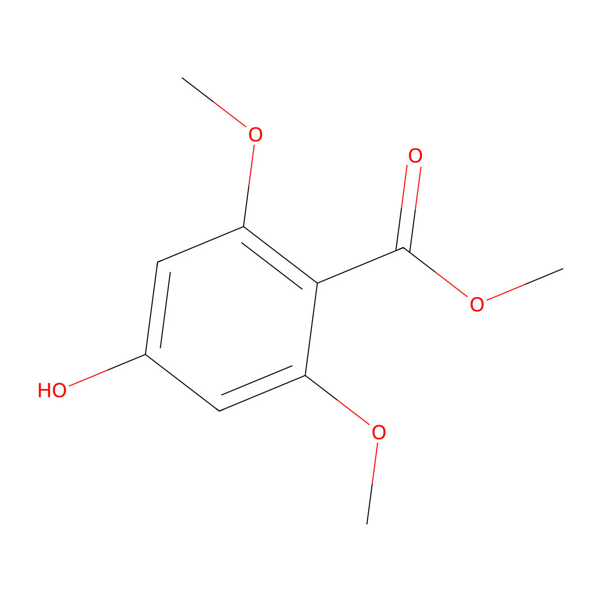 Methyl 4-hydroxy-2,6-dimethoxybenzoate molecular structure, CAS 66625-19-2
