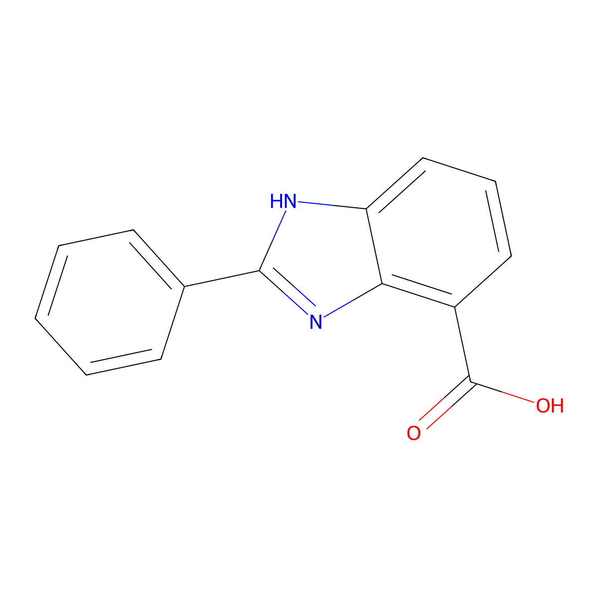 2-Phenylbenzimidazole-4-carboxylic acid molecular structure, CAS 66630-72-6