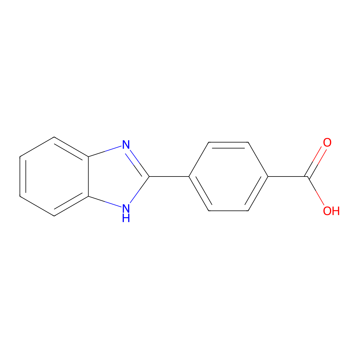 4-(1h-Benzimidazol-2-yl)benzoic acid molecular structure, CAS 66631-29-6