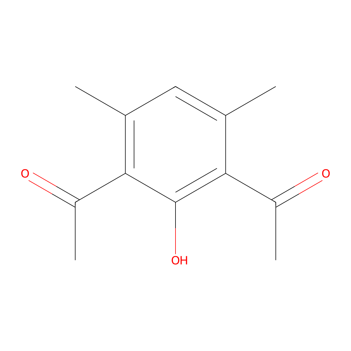 1-(3-Acetyl-2-hydroxy-4,6-dimethylphenyl)ethanone molecular structure, CAS 66634-65-9