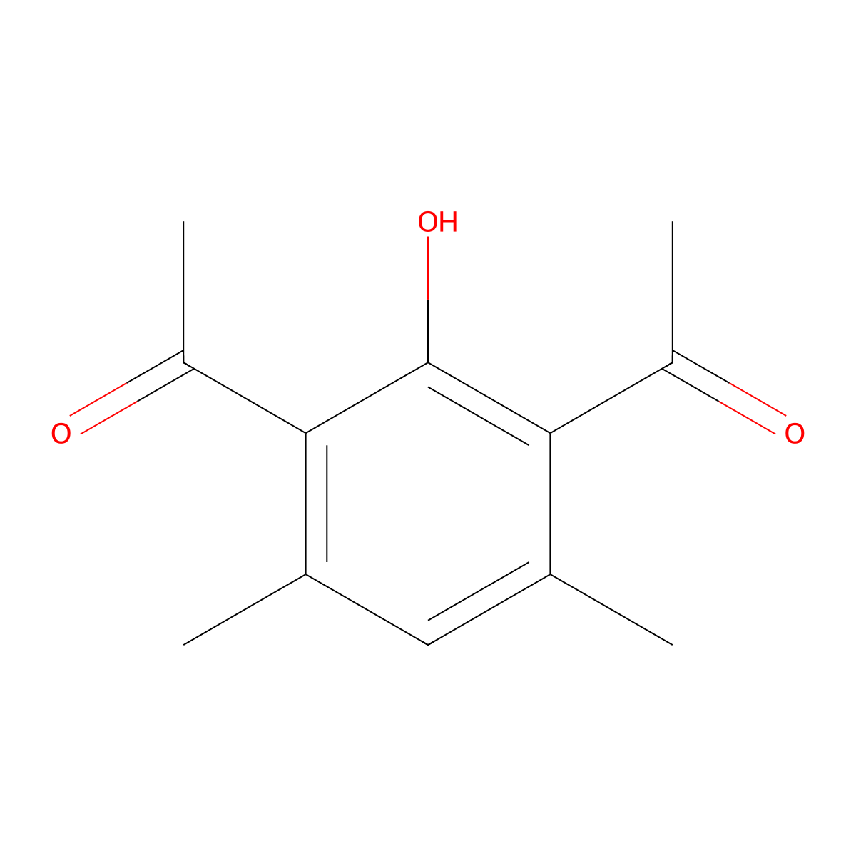 1-(3-Acetyl-2-hydroxy-4,6-dimethylphenyl)ethanone molecular structure, CAS 66634-65-9