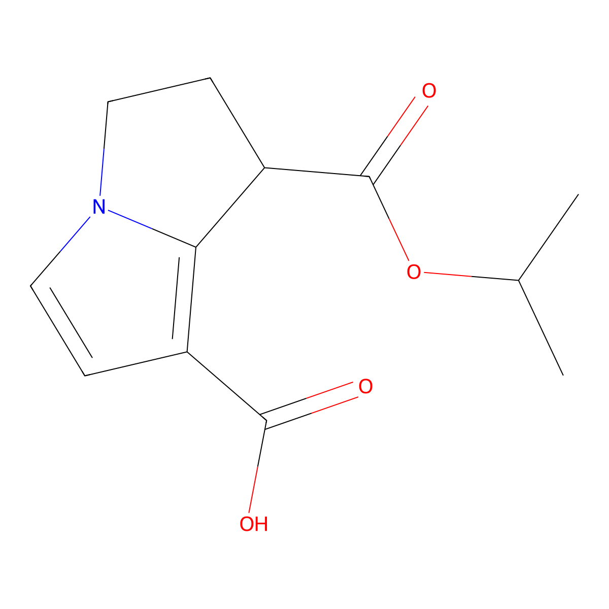 1-(Isopropoxycarbonyl)-2,3-dihydro-1H-pyrrolizine-7-carboxylic acid molecular structure, CAS 66635-70-9