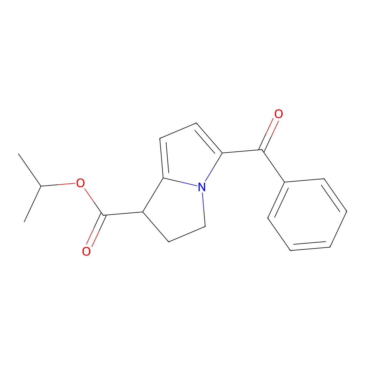 1-Methylethyl 5-benzoyl-2,3-dihydro-1H-pyrrolizine-1-carboxylate molecular structure, CAS 66635-74-3