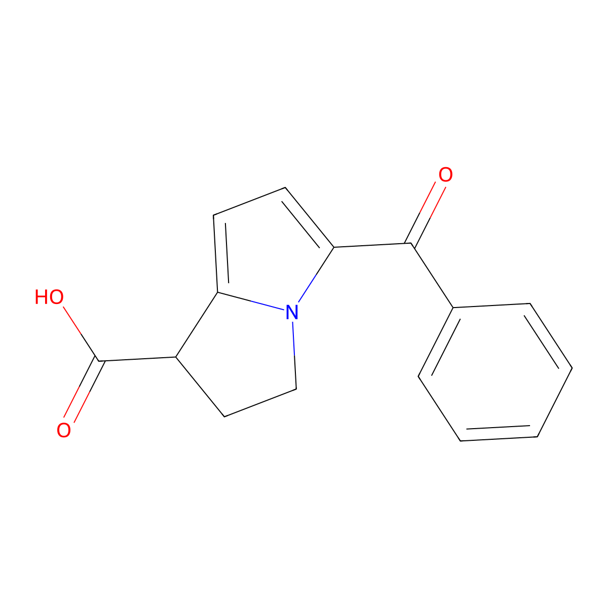 (-)-Ketorolac molecular structure, CAS 66635-92-5