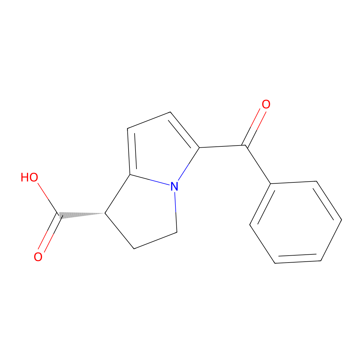 (-)-Ketorolac molecular structure, CAS 66635-92-5