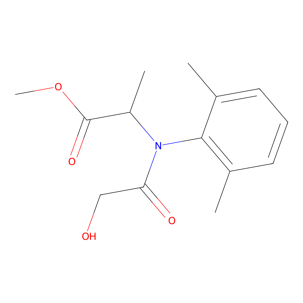 Metalaxyl-O-desmethyl molecular structure, CAS 66637-79-4