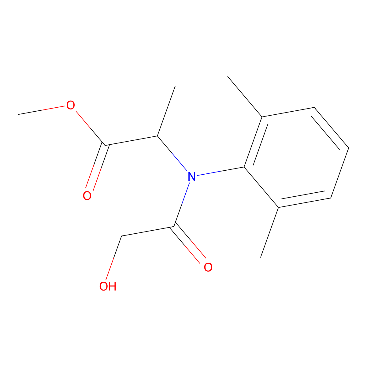 Metalaxyl-O-desmethyl molecular structure, CAS 66637-79-4