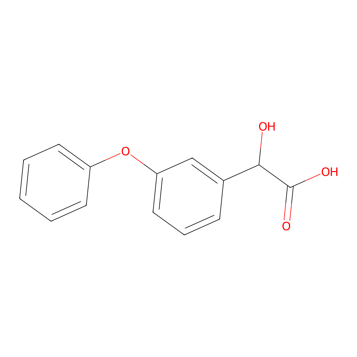 3-Phenoxymandelic acid molecular structure, CAS 66637-86-3