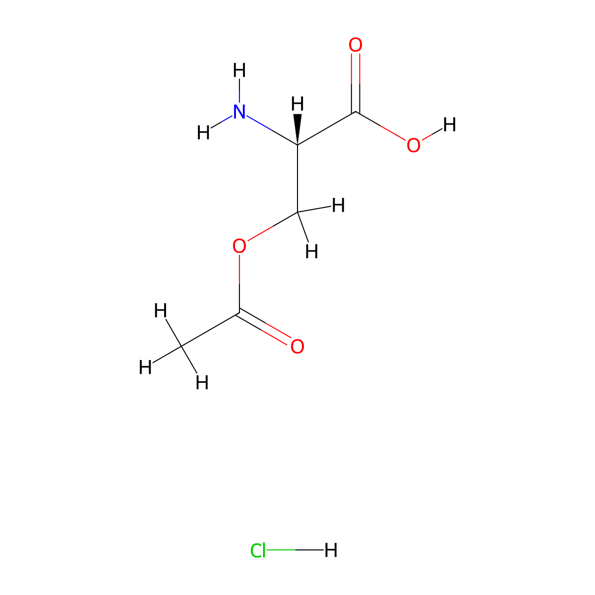 O-Acetyl-L-serine--hydrogen chloride (1/1) molecular structure, CAS 66638-22-0
