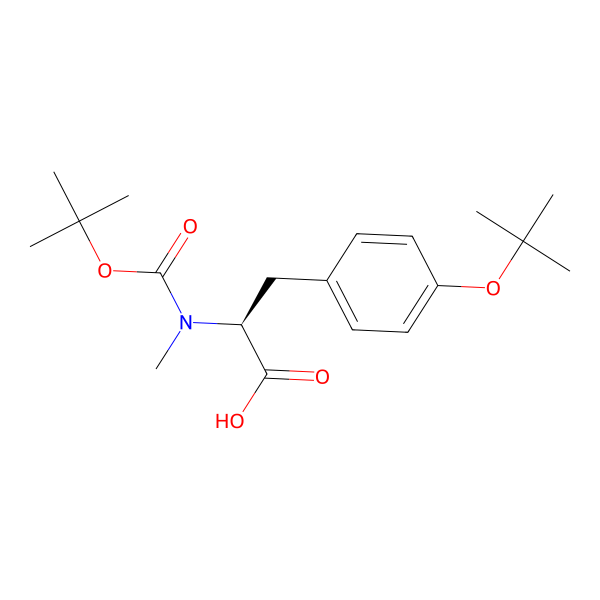 Boc-MeTyr(tBu)-OH molecular structure, CAS 66638-37-7