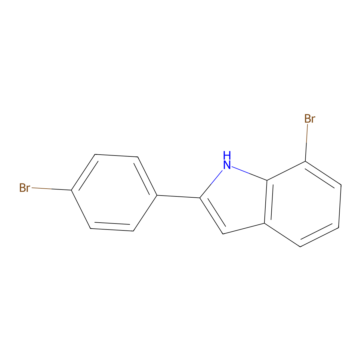 7-Bromo-2-(4-bromophenyl)-1H-indole molecular structure, CAS 66639-64-3