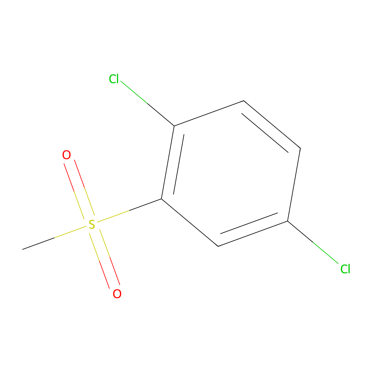 Benzene, 1,4-dichloro-2-(methylsulfonyl)- molecular structure, CAS 66640-63-9