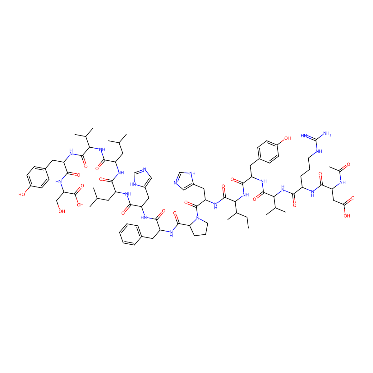 AC-Asp-arg-val-tyr-ile-his-pro-phe-his-leu-leu-val-tyr-ser-OH molecular structure, CAS 66641-26-7
