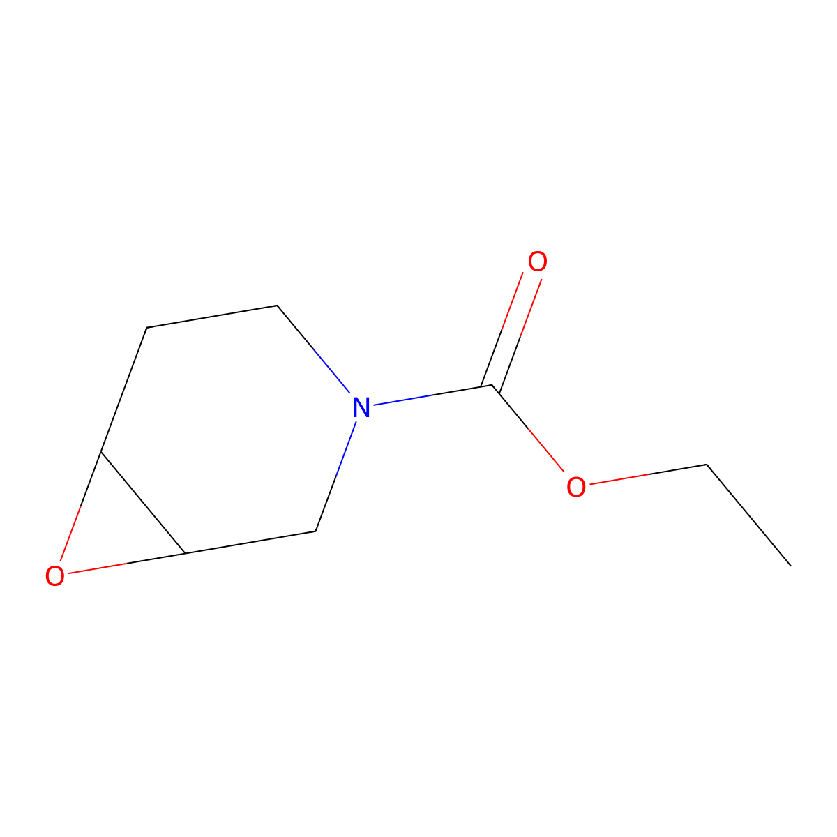 Ethyl 7-oxa-3-azabicyclo[4.1.0]heptane-3-carboxylate molecular structure, CAS 66643-45-6