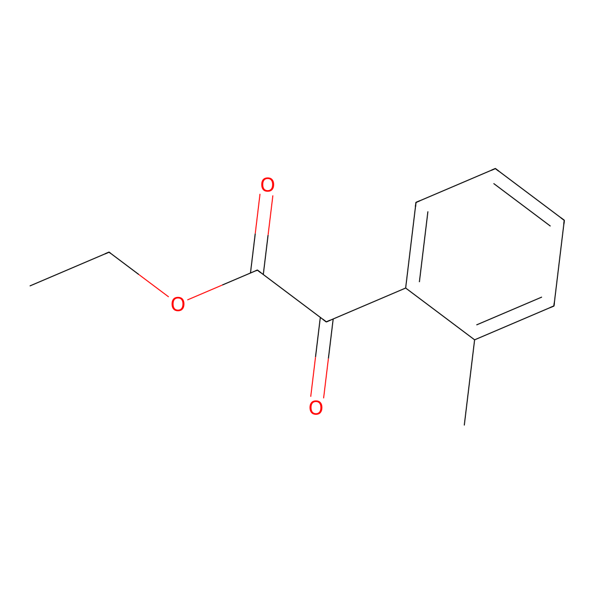 Ethyl 2-methylbenzoylformate molecular structure, CAS 66644-67-5