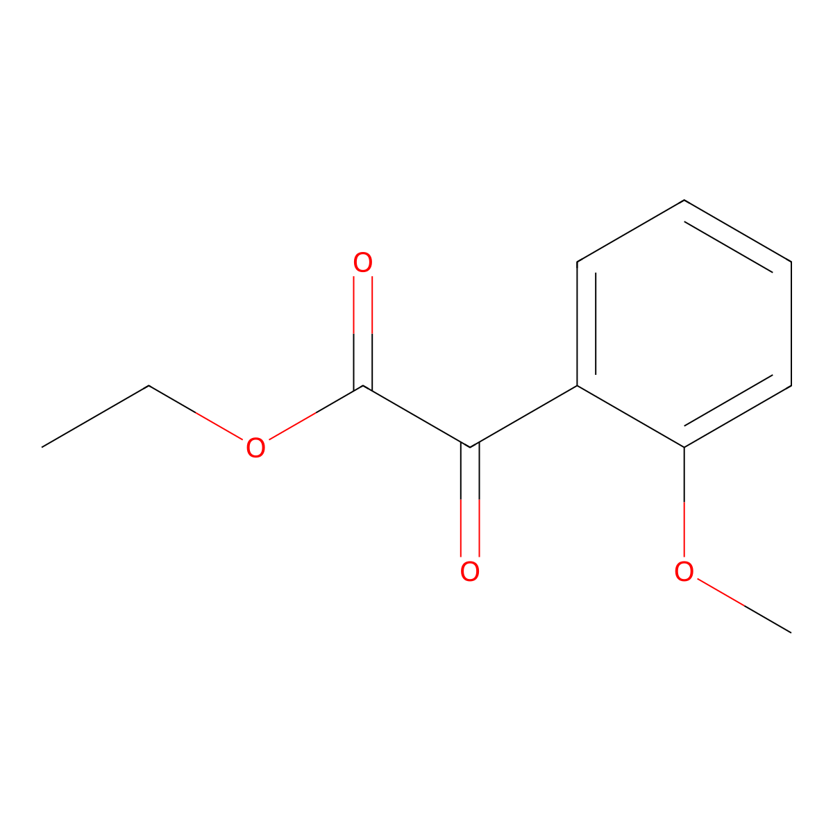 Ethyl 2-methoxybenzoylformate molecular structure, CAS 66644-69-7