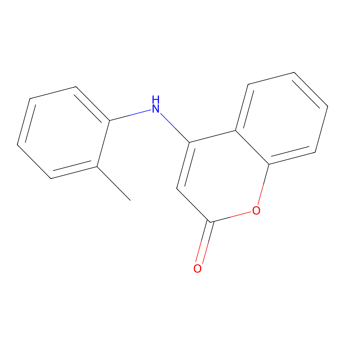 4-(2-toluidino)-2H-chromen-2-one molecular structure, CAS 66646-95-5