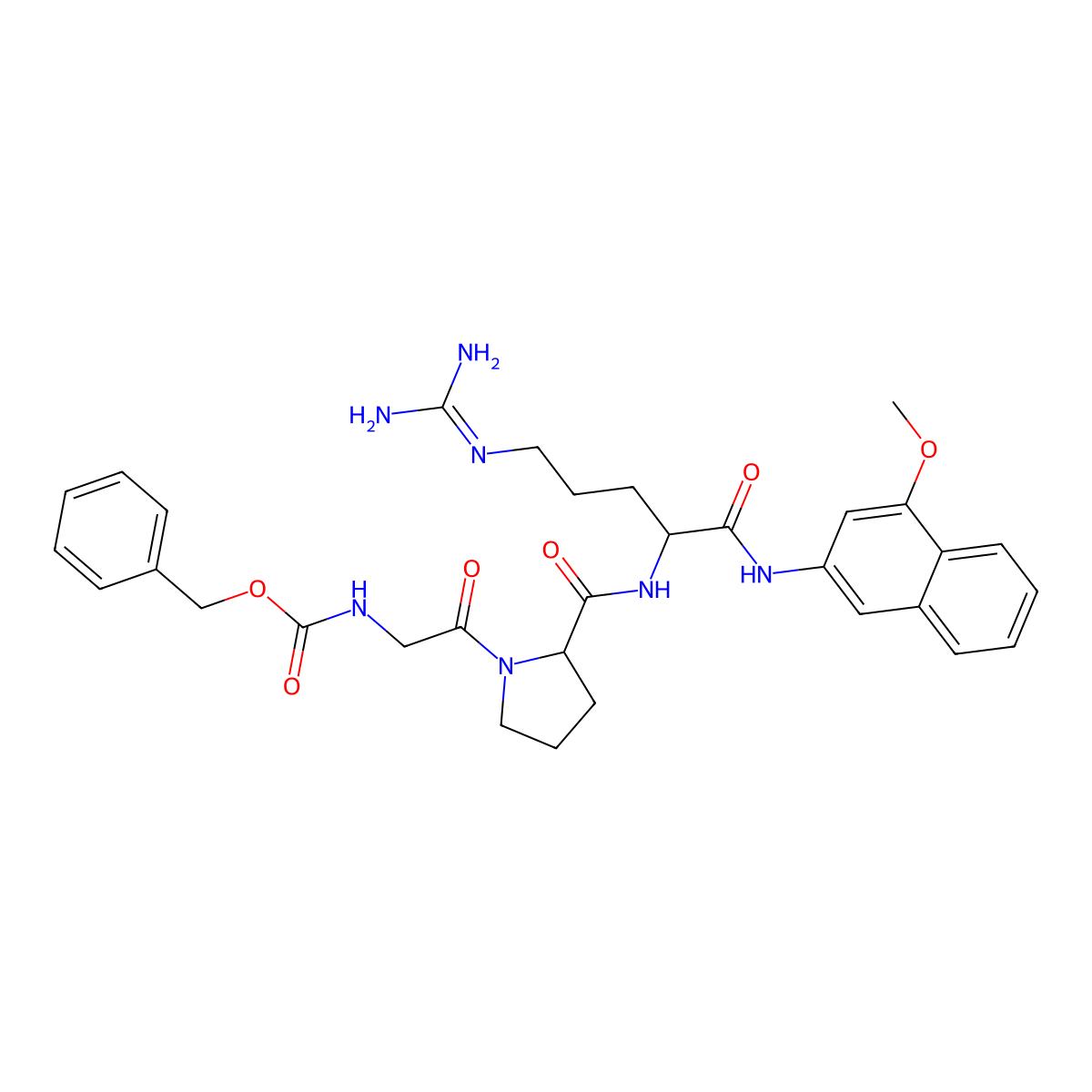 Z-Gly-Pro-Arg-MNA molecular structure, CAS 66647-41-4