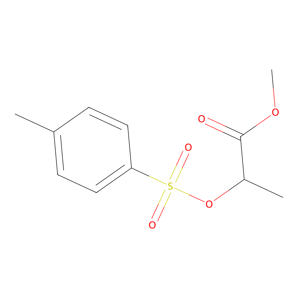 Propanoic acid, 2-(((4-methylphenyl)sulfonyl)oxy)-, methyl ester molecular structure, CAS 66648-29-1