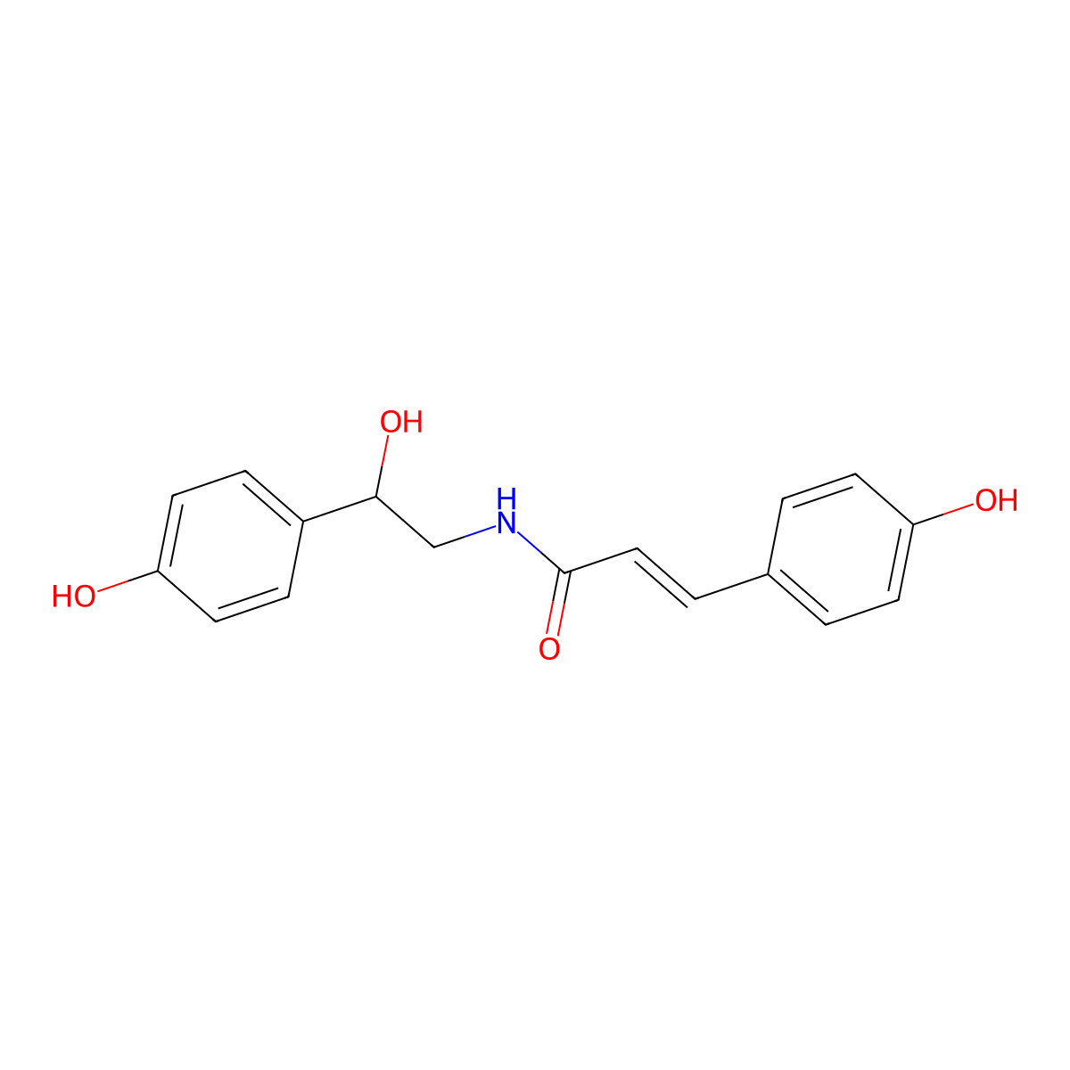 N-trans-p-Coumaroyloctopamine molecular structure, CAS 66648-45-1
