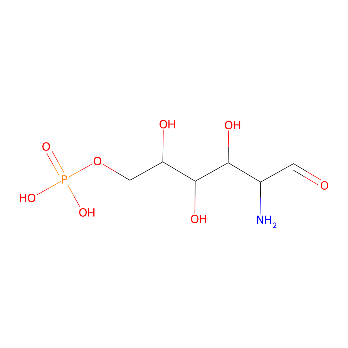Galactose-2-amino-6-phosphate molecular structure, CAS 6665-06-1