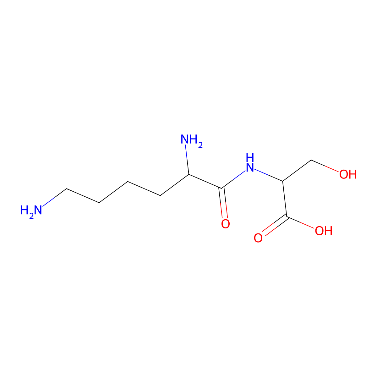 L-Lysyl-L-serine molecular structure, CAS 6665-19-6