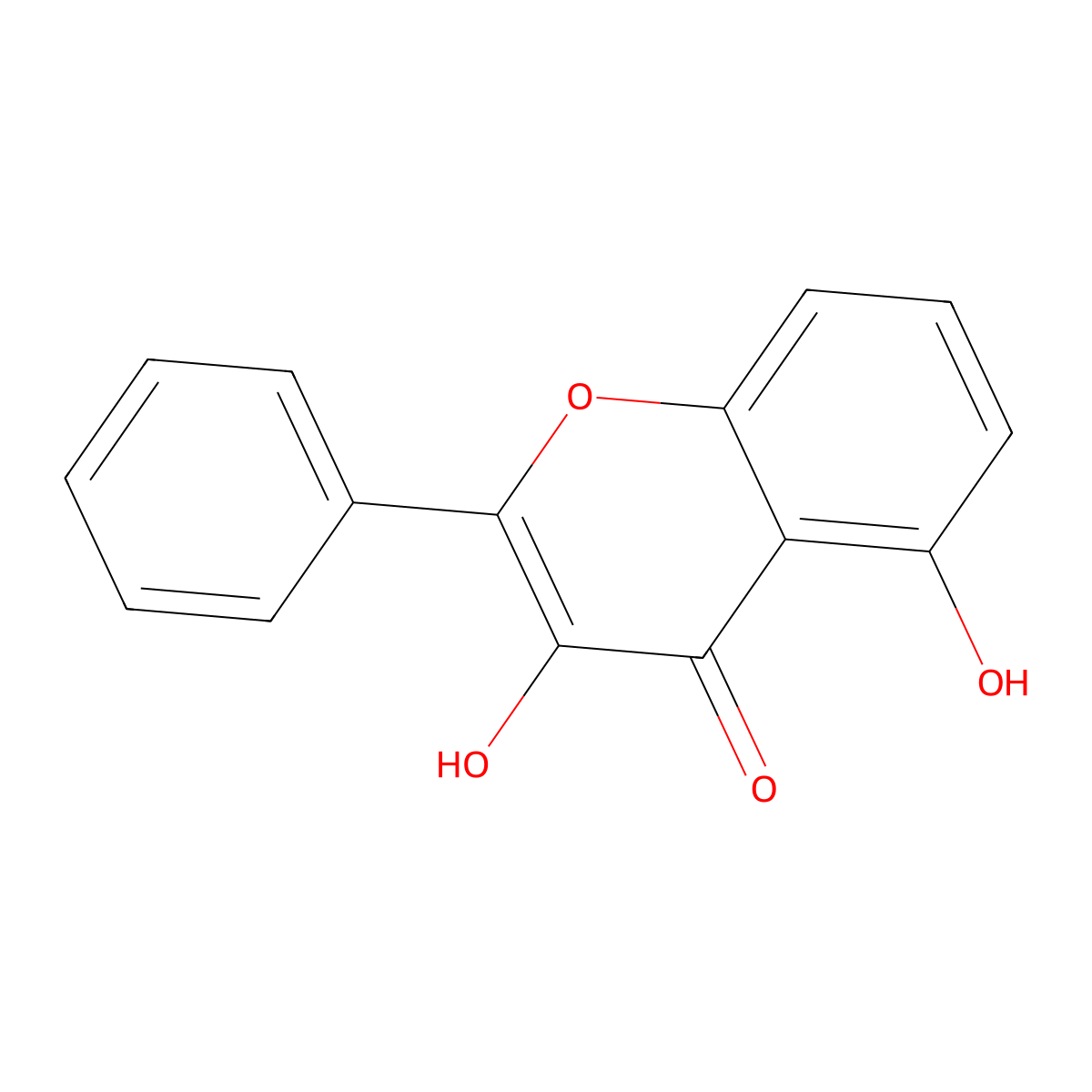 3,5-Dihydroxyflavone molecular structure, CAS 6665-69-6