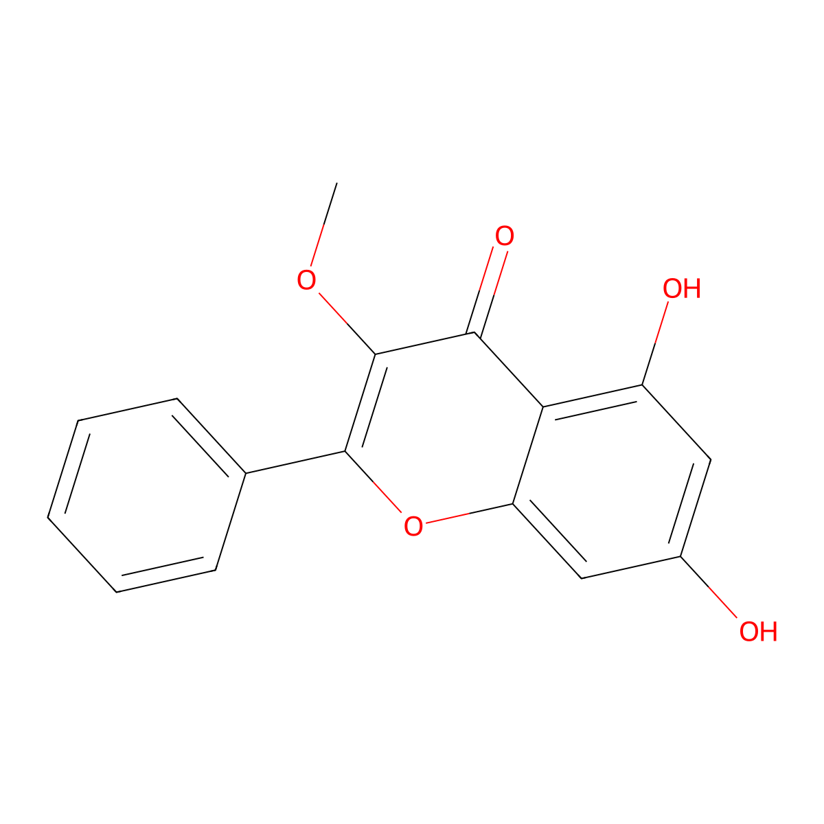 Galangin 3-methyl ether molecular structure, CAS 6665-74-3