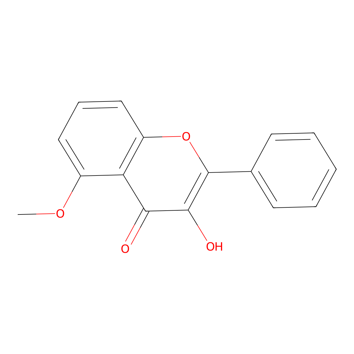 3-Hydroxy-5-methoxyflavone molecular structure, CAS 6665-81-2