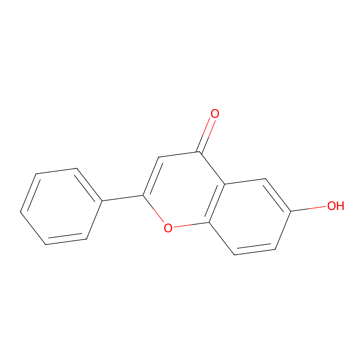 6-Hydroxyflavone molecular structure, CAS 6665-83-4