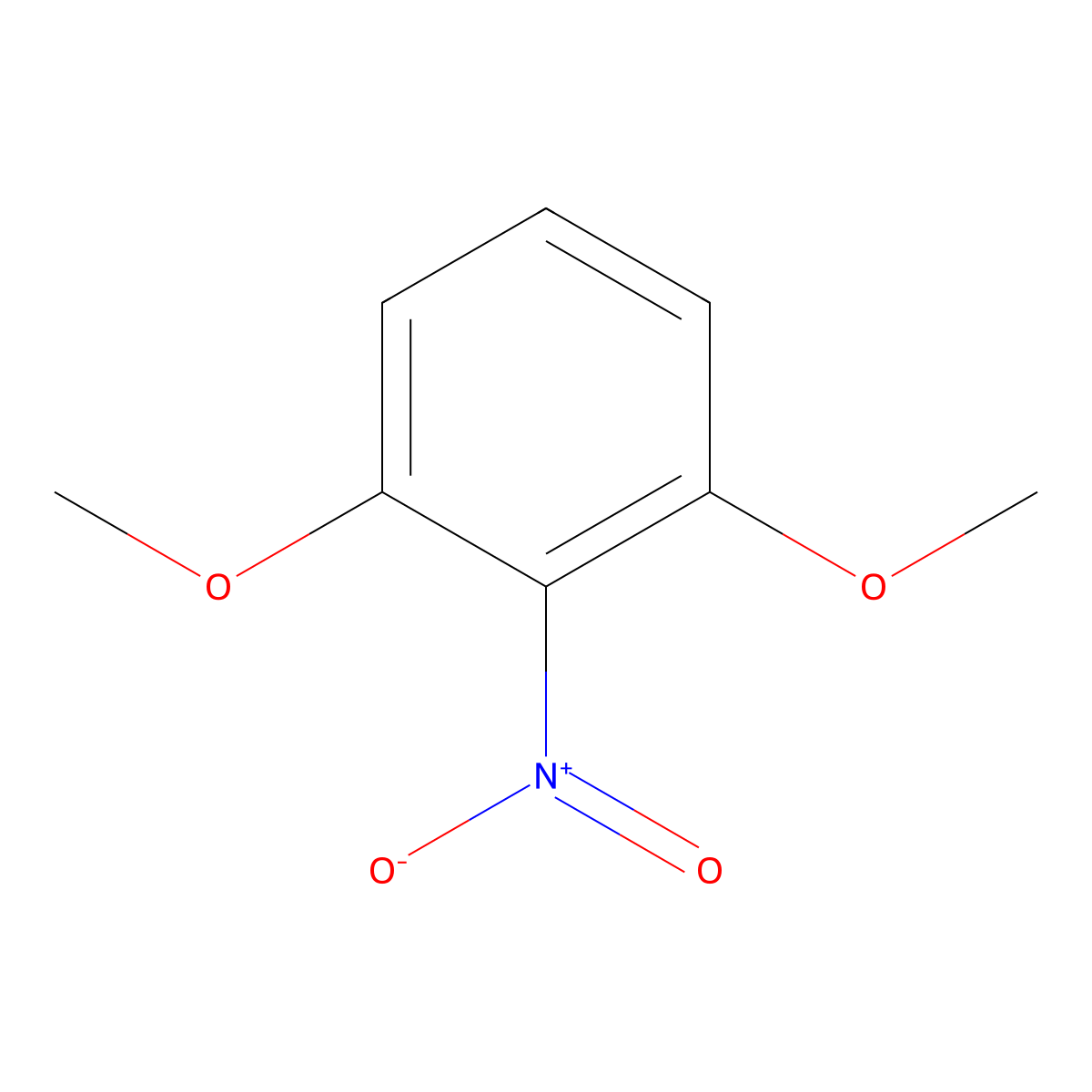 1,3-Dimethoxy-2-nitrobenzene molecular structure, CAS 6665-97-0