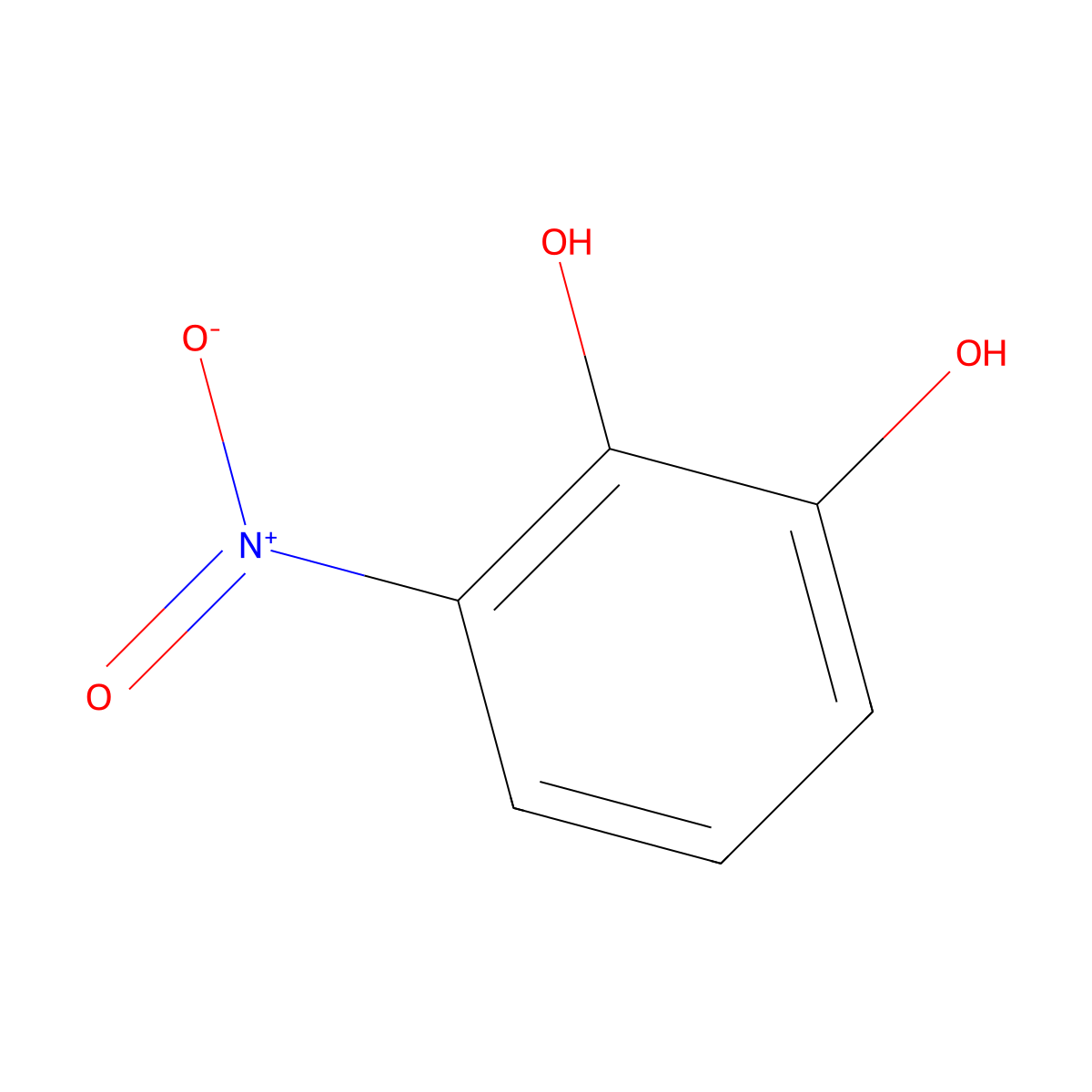 Nitrocatechol molecular structure, CAS 6665-98-1