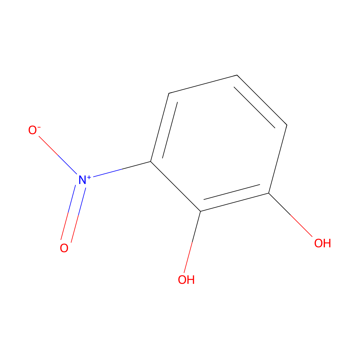 Nitrocatechol molecular structure, CAS 6665-98-1